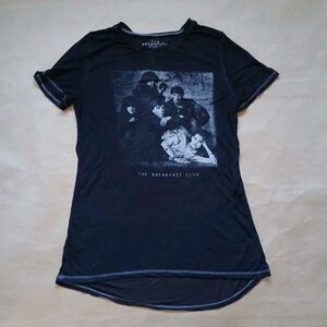 The Breakfast Club Graphic Print T-shirt Black Sheer Women’s Medium 80s Culture